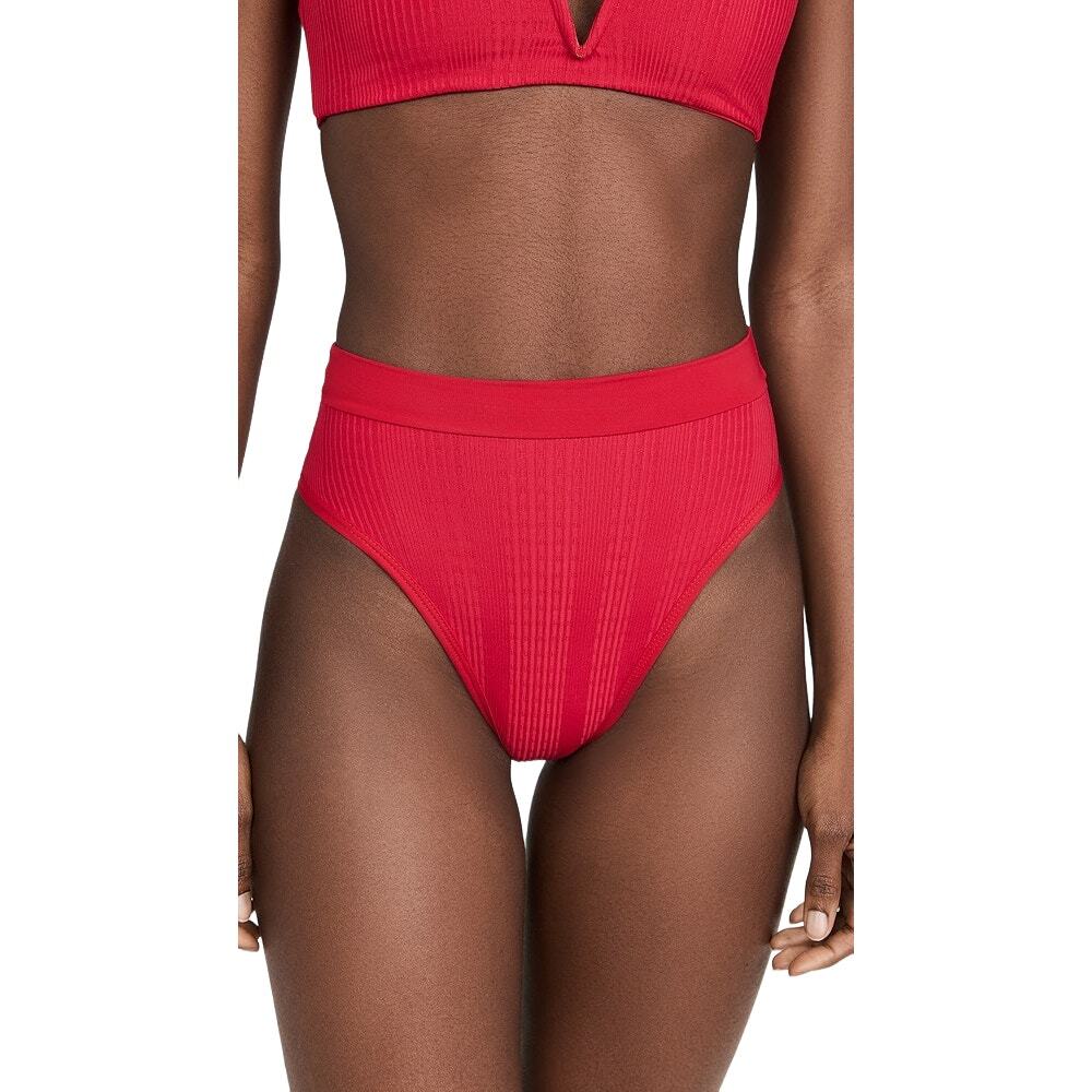 L*Space Frenchi Bikini Bottoms - Lipstick Red NWT Size XL